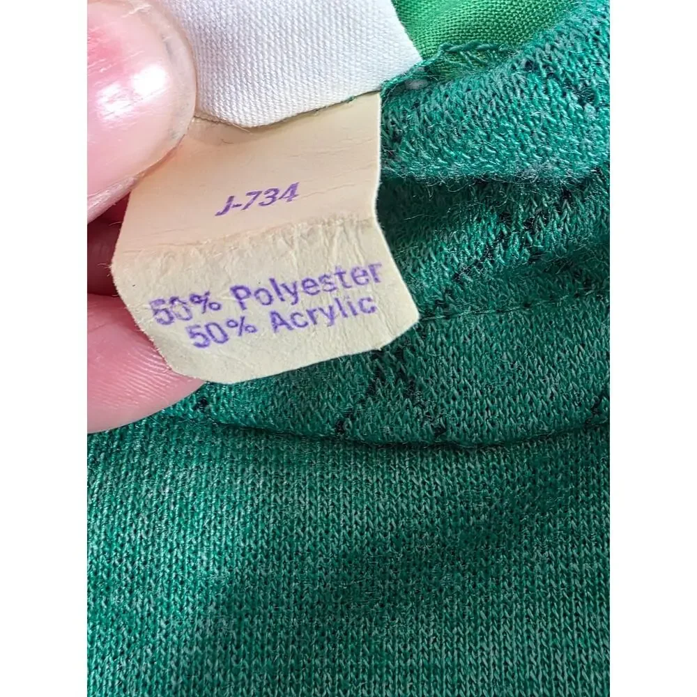 VTG Carters Girls Green Jumper Dress Size 6 Pinafore 70s-80s era Retro Pockets